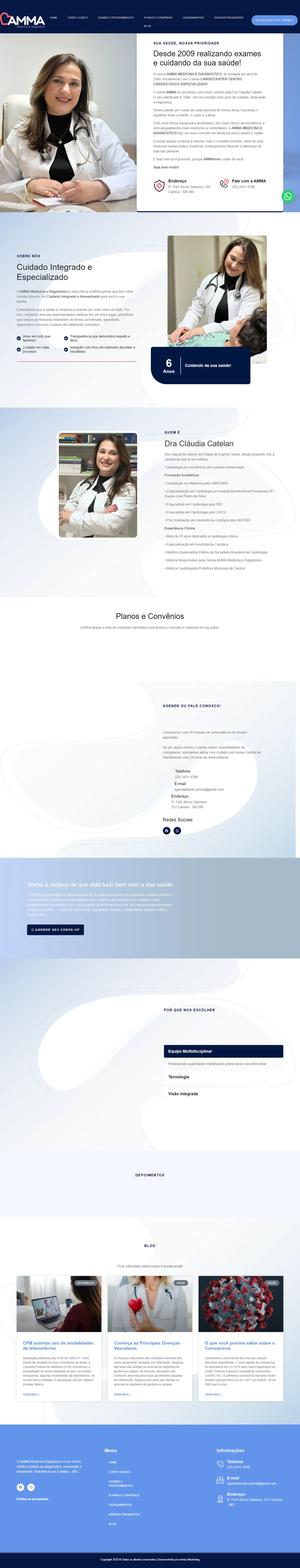 Amma Medicina e Diagnóstico — Site institucional